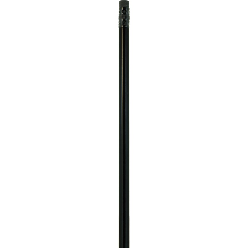 Matita in legno con gomma colorata nero personalizzato B11157N