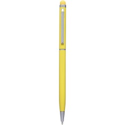 Penna a sfera con touch screen in alluminio gialla personalizzata B11163G