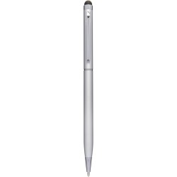 Penna a sfera con touch screen in alluminio grigia personalizzata B11163GR