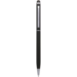 Penna a sfera con touch screen in alluminio nera personalizzata B11163N