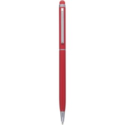 Penna a sfera con touch screen in alluminio rossa personalizzata B11163R