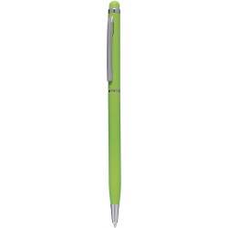 Penna a sfera con touch screen in alluminio verde acido personalizzata B11163VA