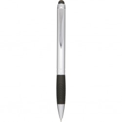 Penna a sfera con touch screen in metallo e plastica grigia personalizzata B11165GR Penna a sfera con touch screen in metallo e plastica grigia personalizzata B11165GR