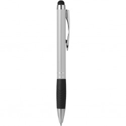 Penna a sfera con touch screen in metallo e plastica grigia personalizzata B11165GR Penna a sfera con touch screen in metallo e plastica grigia personalizzata B11165GR