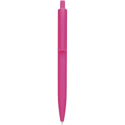 Penna a sfera colori  fluorescenti in plastica fucsia personalizzata B11167FU