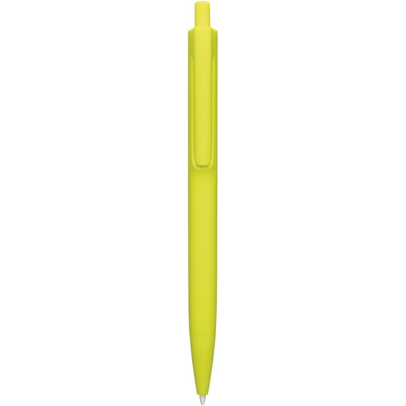 Penna a sfera colori  fluorescenti in plastica gialla personalizzata B11167G