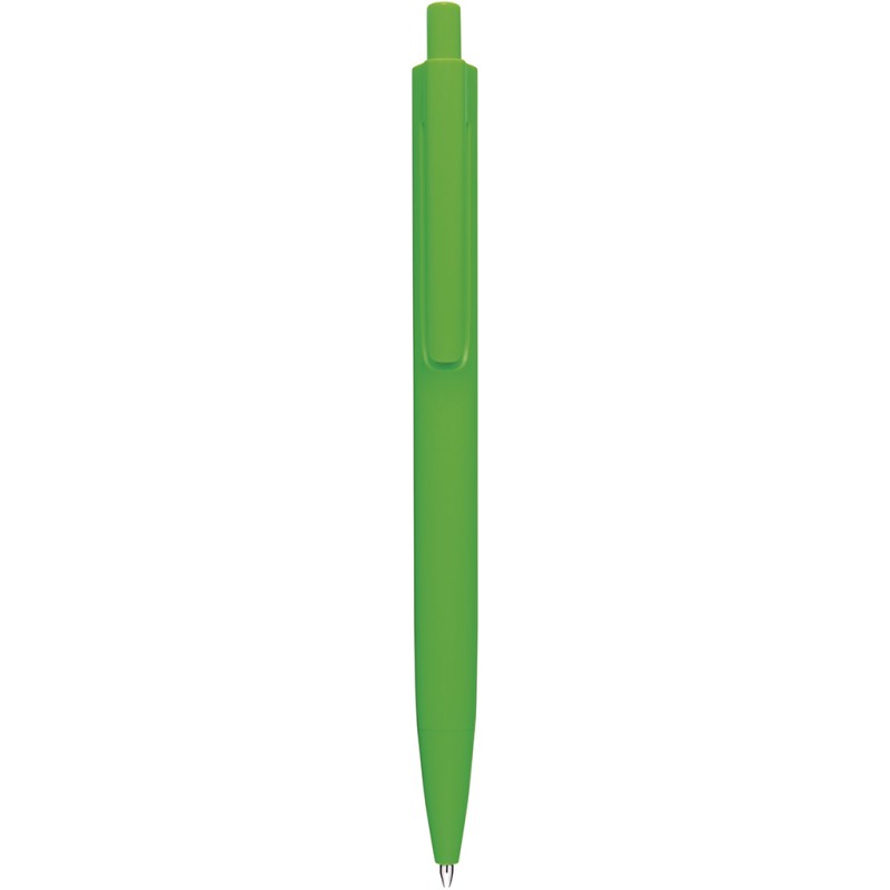 Penna a sfera colori  fluorescenti in plastica verde acido personalizzata B11167VA