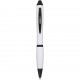 Penna a sfera con touch screen in plastica e metallo bianca personalizzata B11170B