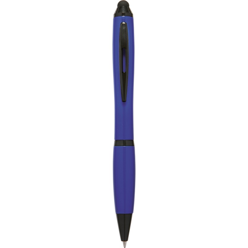 Penna a sfera con touch screen in plastica e metallo blu royal personalizzata B11170BL