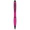 Penna a sfera con touch screen in plastica e metallo fucsia personalizzata B11170FU