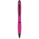 Penna a sfera con touch screen in plastica e metallo fucsia personalizzata B11170FU