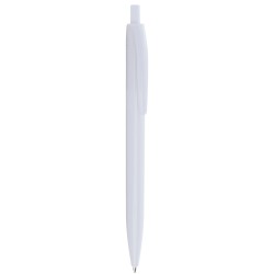 Penna a sfera in plastica bianca personalizzata B11171B