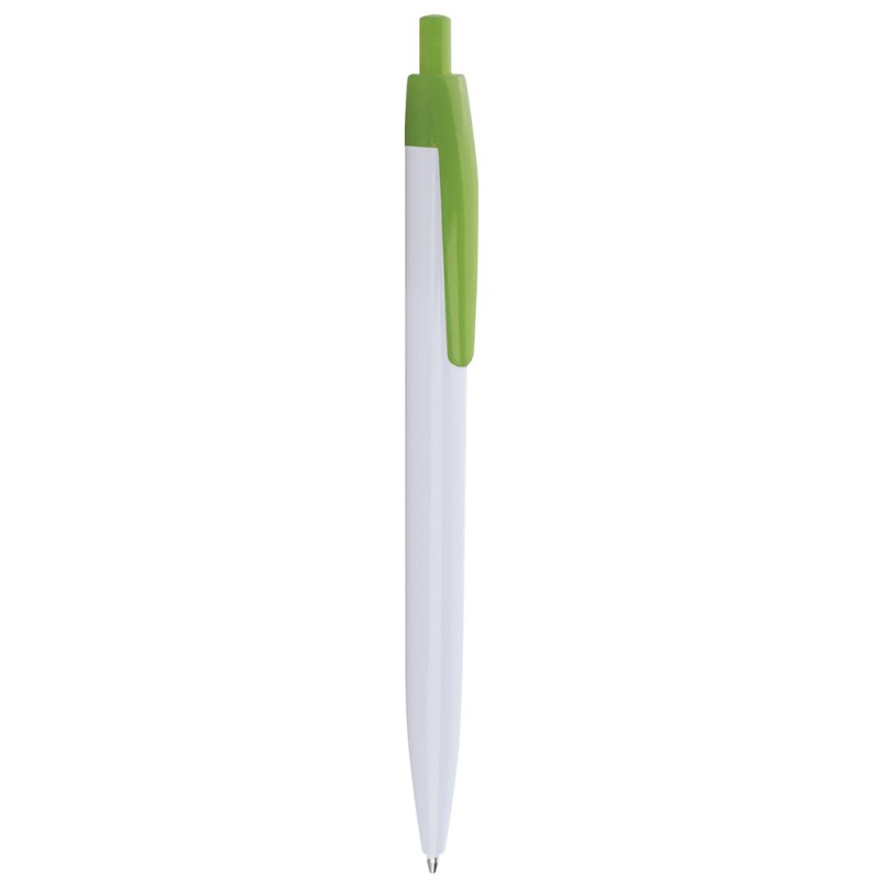 Penna a sfera in plastica verde acido personalizzata B11172VA