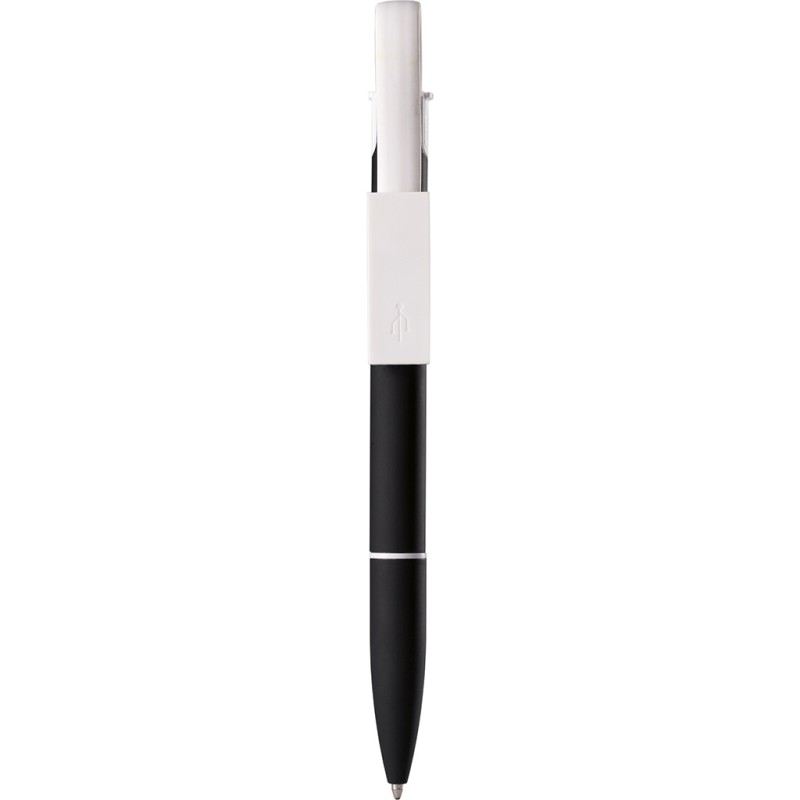 Penna a sfera con cavetto nera personalizzata B11173N