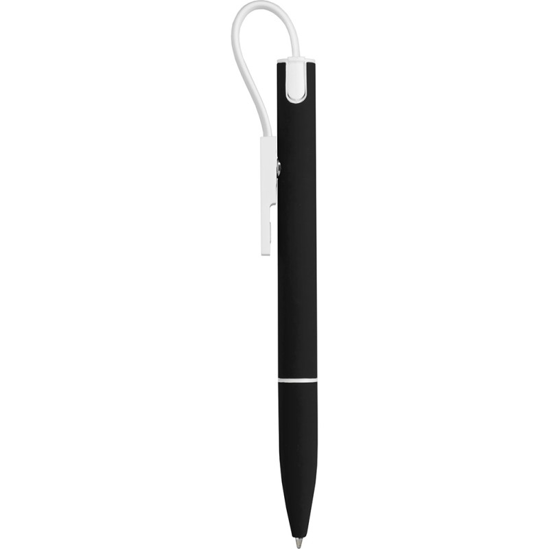 Penna a sfera con cavetto nera personalizzata B11173N