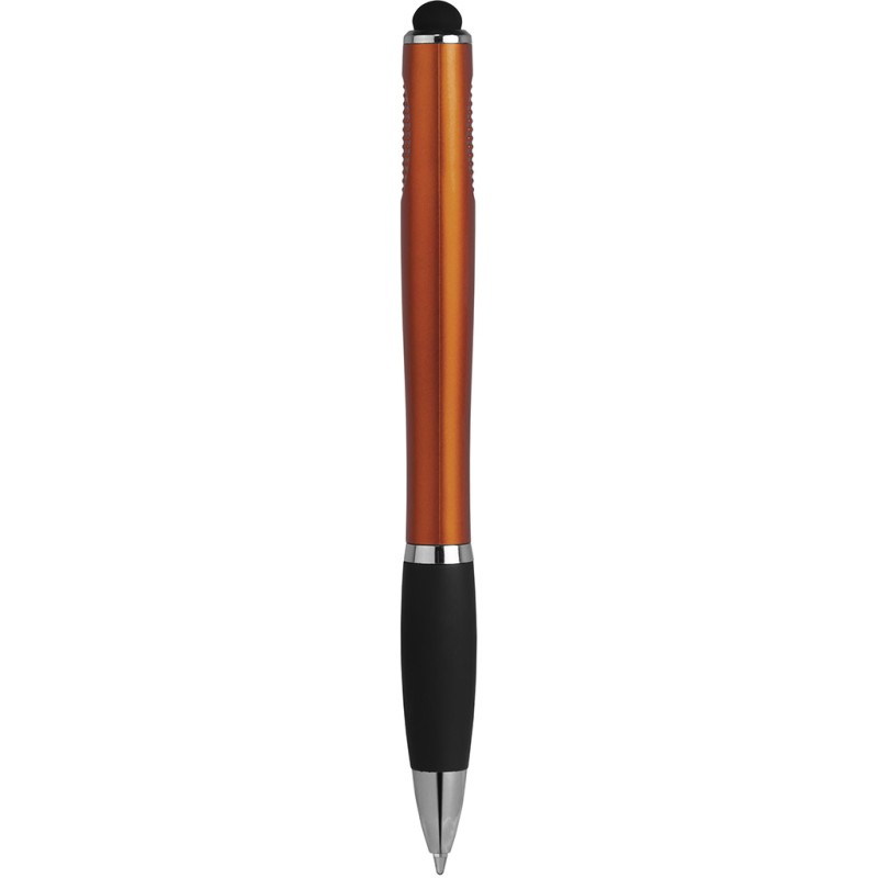 Penna a sfera con touch screen arancione personalizzata B11179A