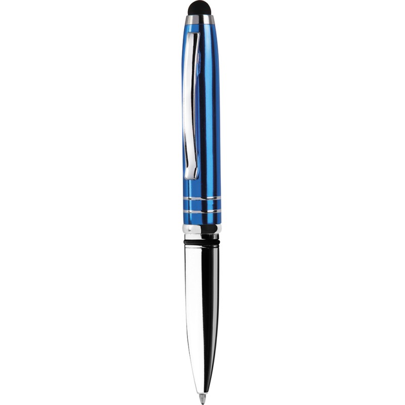 Penna a sfera con touch screen e luce in plastica e metallo blu royal personalizzata B11180BL Penna a sfera con touch screen e luce in plastica e metallo blu royal personalizzata B11180BL
