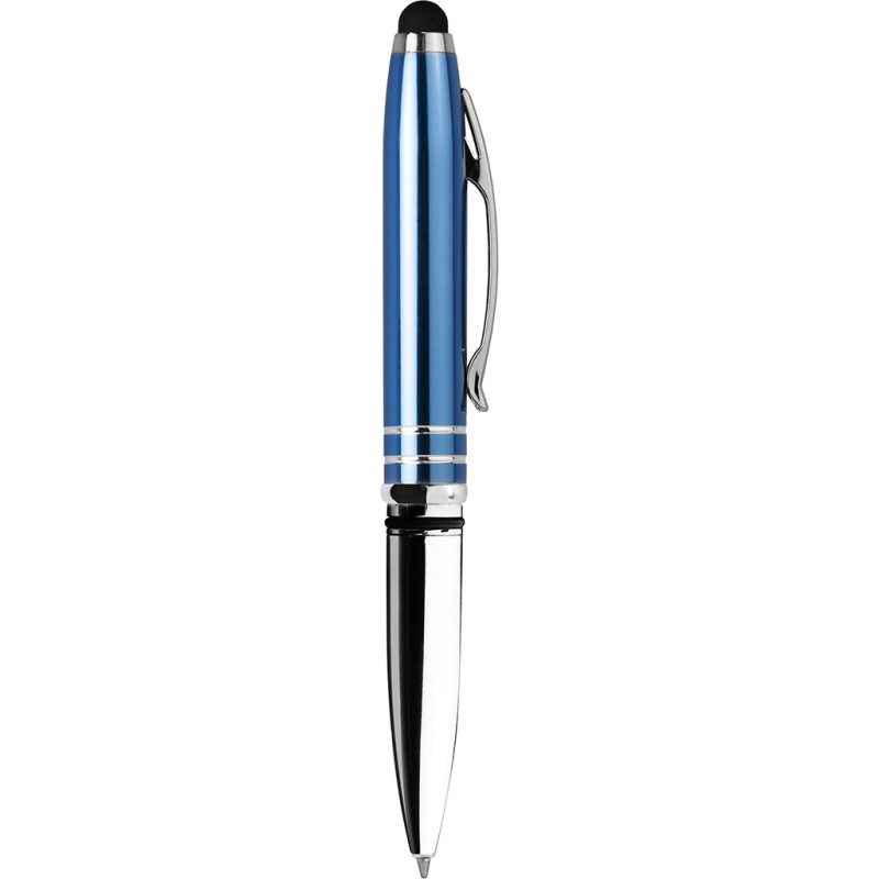 Penna a sfera con touch screen e luce in plastica e metallo blu royal personalizzata B11180BL Penna a sfera con touch screen e luce in plastica e metallo blu royal personalizzata B11180BL