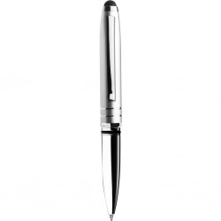Penna a sfera con touch screen e luce in plastica e metallo grigia personalizzata B11180GR Penna a sfera con touch screen e luce in plastica e metallo grigia personalizzata B11180GR