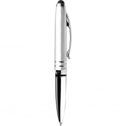 Penna a sfera con touch screen e luce in plastica e metallo grigia personalizzata B11180GR Penna a sfera con touch screen e luce in plastica e metallo grigia personalizzata B11180GR