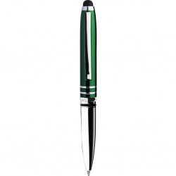 Penna a sfera con touch screen e luce in plastica e metallo verde personalizzata B11180V Penna a sfera con touch screen e luce in plastica e metallo verde personalizzata B11180V