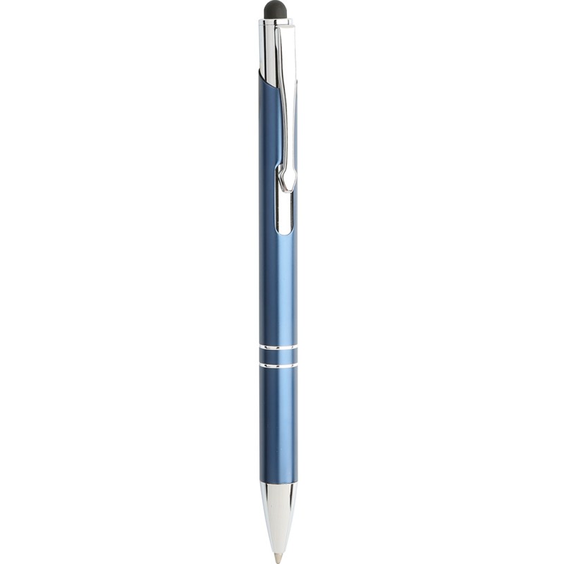 Penna a sfera con touch screen in metallo blu royal personalizzata B11188BL