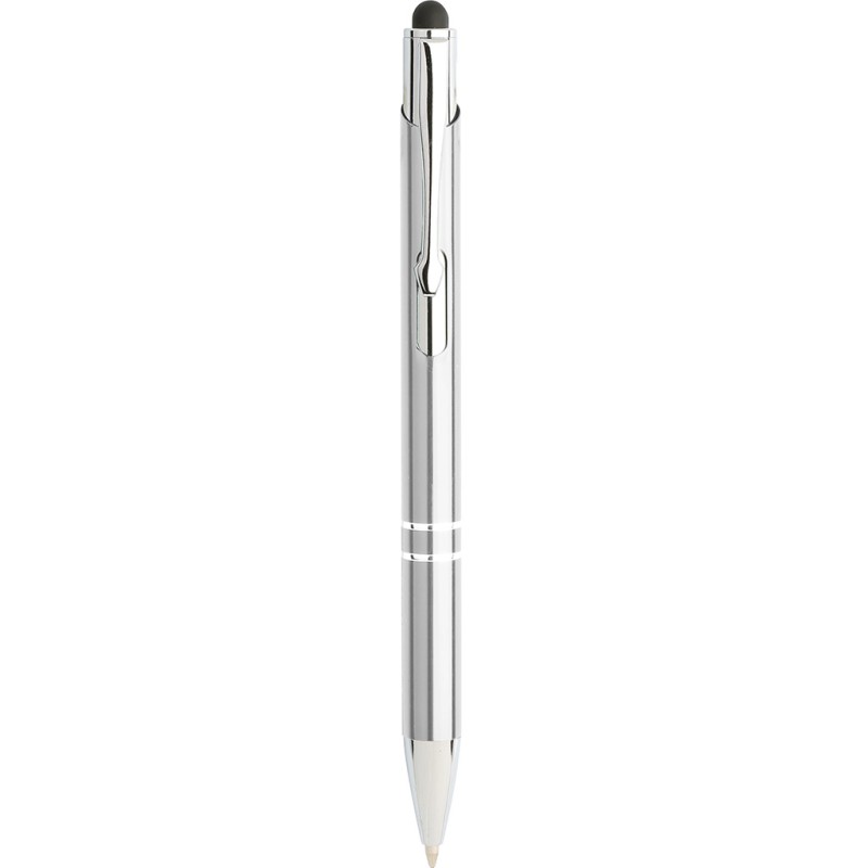 Penna a sfera con touch screen in metallo grigia personalizzata B11188GR Penna a sfera con touch screen in metallo grigia personalizzata B11188GR