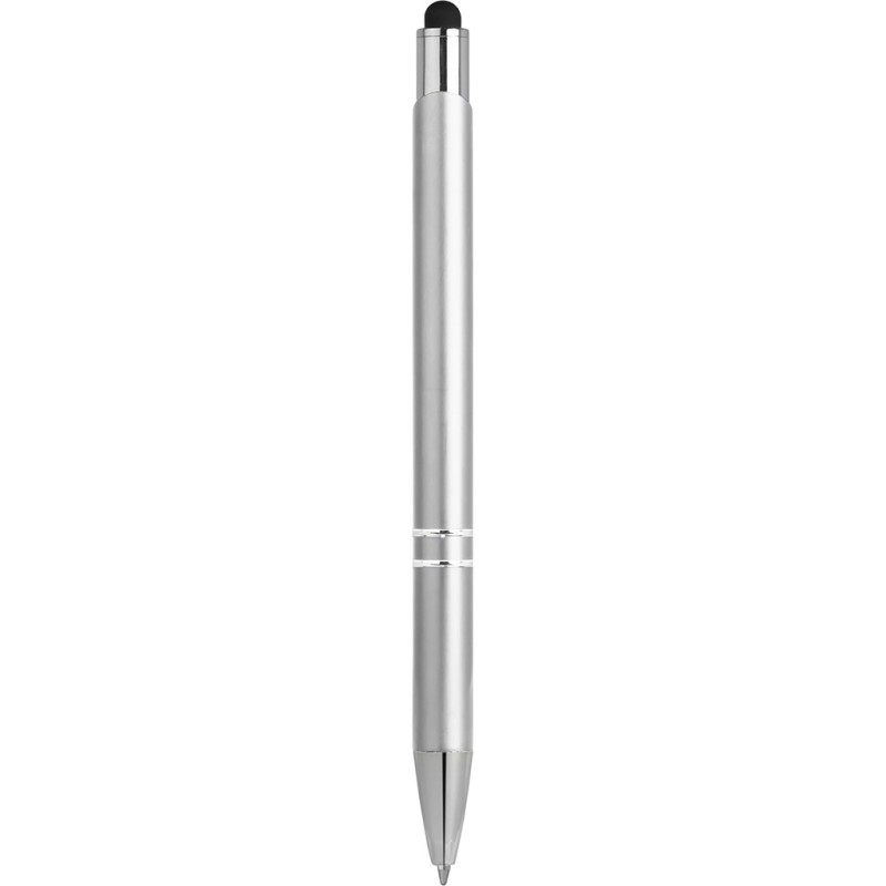Penna a sfera con touch screen in metallo grigia personalizzata B11188GR Penna a sfera con touch screen in metallo grigia personalizzata B11188GR