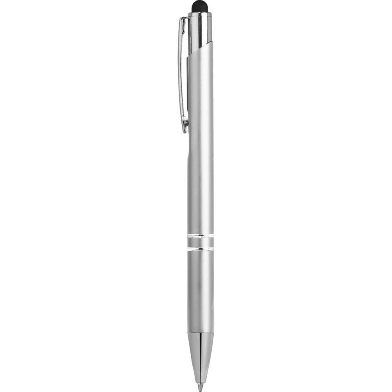 Penna a sfera con touch screen in metallo grigia personalizzata B11188GR Penna a sfera con touch screen in metallo grigia personalizzata B11188GR
