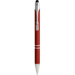 Penna a sfera con touch screen in metallo rossa personalizzata B11188R