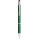 Penna a sfera con touch screen in metallo verde personalizzata B11188V