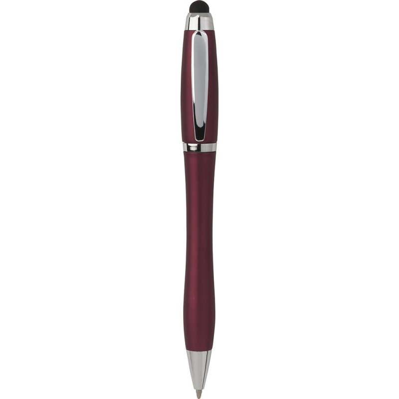 Penna a sfera con touch screen in plastica e metallo rossa personalizzata B11189R Penna a sfera con touch screen in plastica e metallo rossa personalizzata B11189R