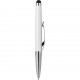 Penna a sfera con touch screen in metallo bianca personalizzata B11190B