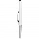 Penna a sfera con touch screen in metallo bianca personalizzata B11190B