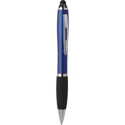 Penna a sfera con touch screen in plastica e metallo blu royal personalizzata B11193BL