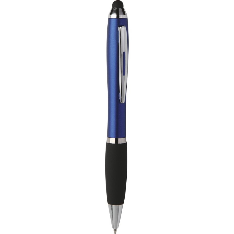 Penna a sfera con touch screen in plastica e metallo blu royal personalizzata B11193BL