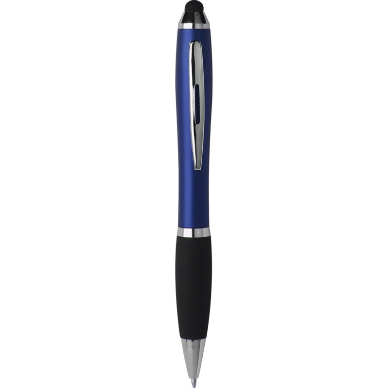 Penna a sfera con touch screen in plastica e metallo blu royal personalizzata B11193BL
