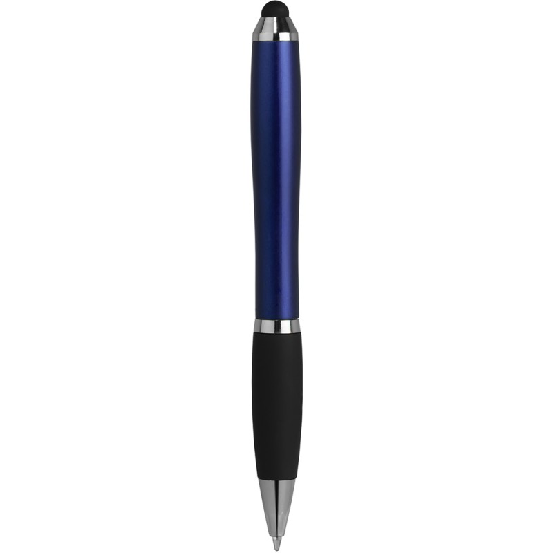 Penna a sfera con touch screen in plastica e metallo blu royal personalizzata B11193BL