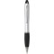 Penna a sfera con touch screen in plastica e metallo grigia personalizzata B11193GR