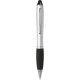 Penna a sfera con touch screen in plastica e metallo grigia personalizzata B11193GR