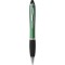 Penna a sfera con touch screen in plastica e metallo verde personalizzata B11193V
