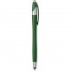 Penna a sfera con touch screen in plastica verde personalizzata B11197V