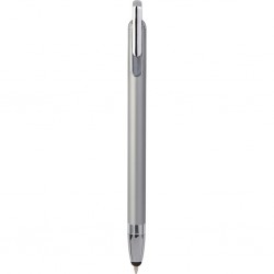 Penna a sfera con touch screen in metallo e plastica grigia personalizzata B11198GR Penna a sfera con touch screen in metallo e plastica grigia personalizzata B11198GR