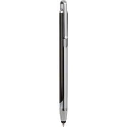Penna a sfera con touch screen in metallo e plastica nera personalizzata B11198N