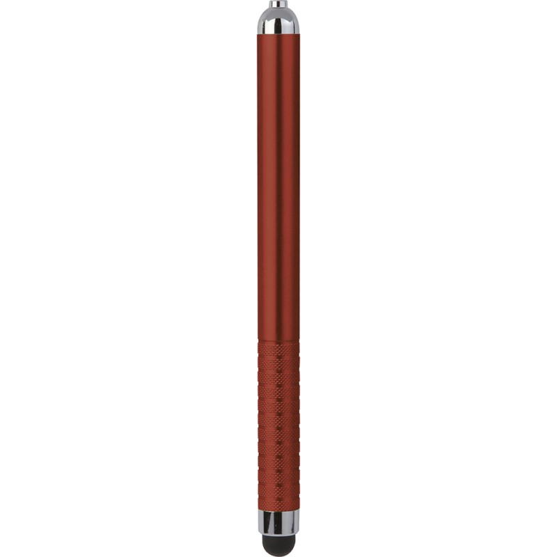 Penna a sfera con touch screen in plastica rossa personalizzata B11199R