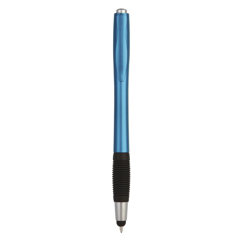 Penna a sfera con touch screen in plastica blu royal personalizzata B11204BL