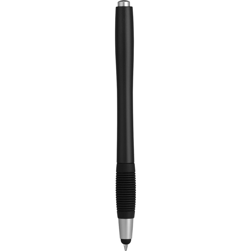 Penna a sfera con touch screen in plastica nera personalizzata B11204N