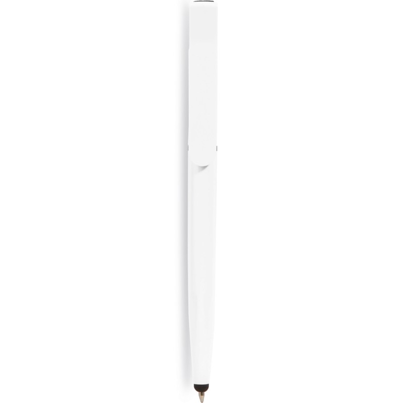 Penna a sfera con touch screen in plastica bianca personalizzata B11207B