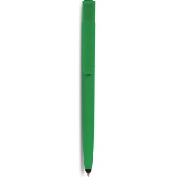 Penna a sfera con touch screen in plastica verde personalizzata B11207V