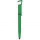 Penna a sfera con touch screen in plastica verde personalizzata B11207V